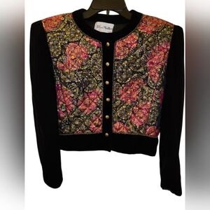 Like NEW Made in France Multicolor Velvet Jacket Coat Blazer David Molho Paris